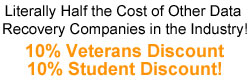 data recovery discounts for students and veterans